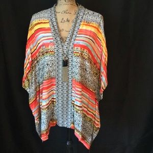 Multi colored print top.